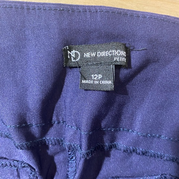 New Directions  Deep Blue Dress Pants 12P (QH) - Picture 4 of 6